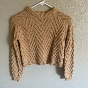 yellow cropped sweater